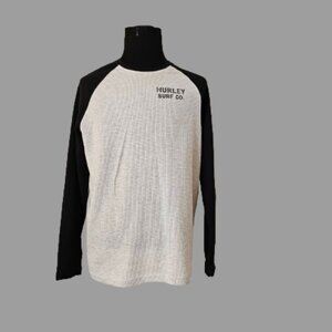 HURLEY SURF CO. "ALWAYS FIRING" MEN'S LONG SLEEVE THERMAL PULLOVER - LARGE